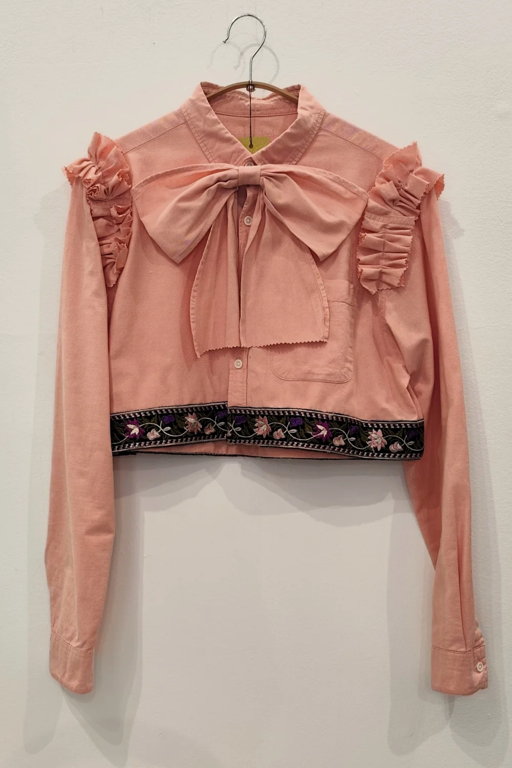 Koszula PIMPUŚ z falbankami łososiowa